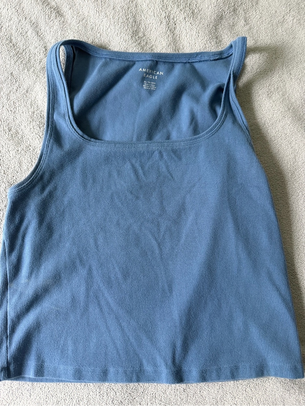 American Eagle Outfitters Dusty Blue Ribbed Tank